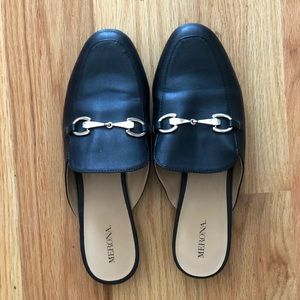Black Slip On Mules 9.5 (fits 8.5)